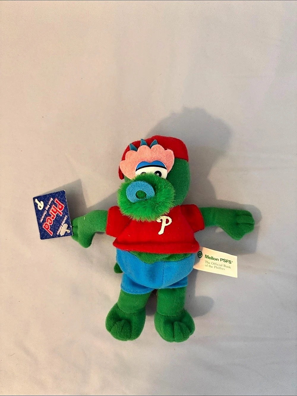 Philadelphia Phillies Phred Bean Bag Character Plush Green & Red NWT